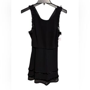 Sandro Paris Black Fringe Dress Size 1